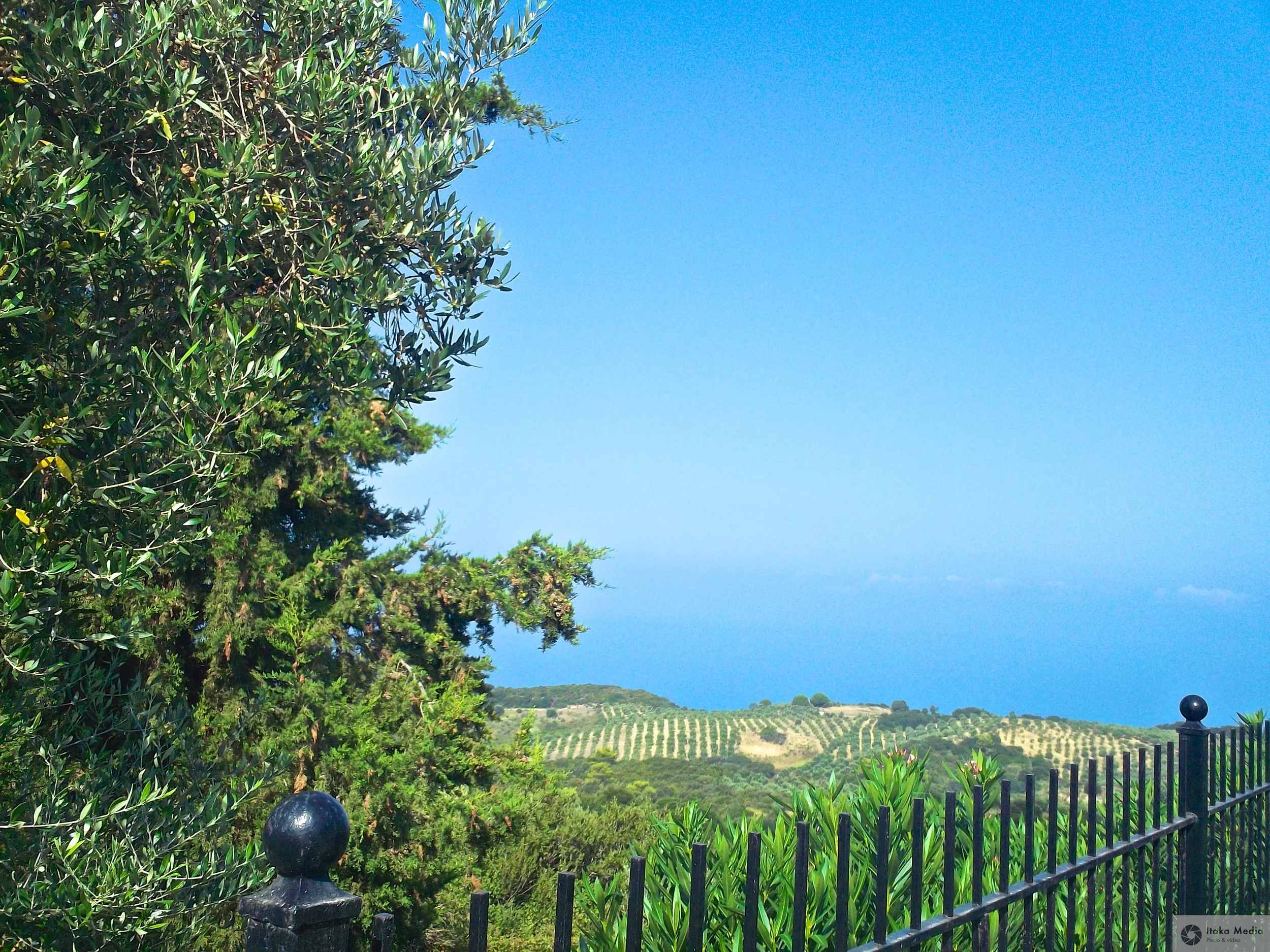 View from the balcony of Dimitris, in Kastro, Greece. On a good day, we can see the iisland of Ithaka from there but not the day I took the picture... Nevertheless the view is breathtaking!