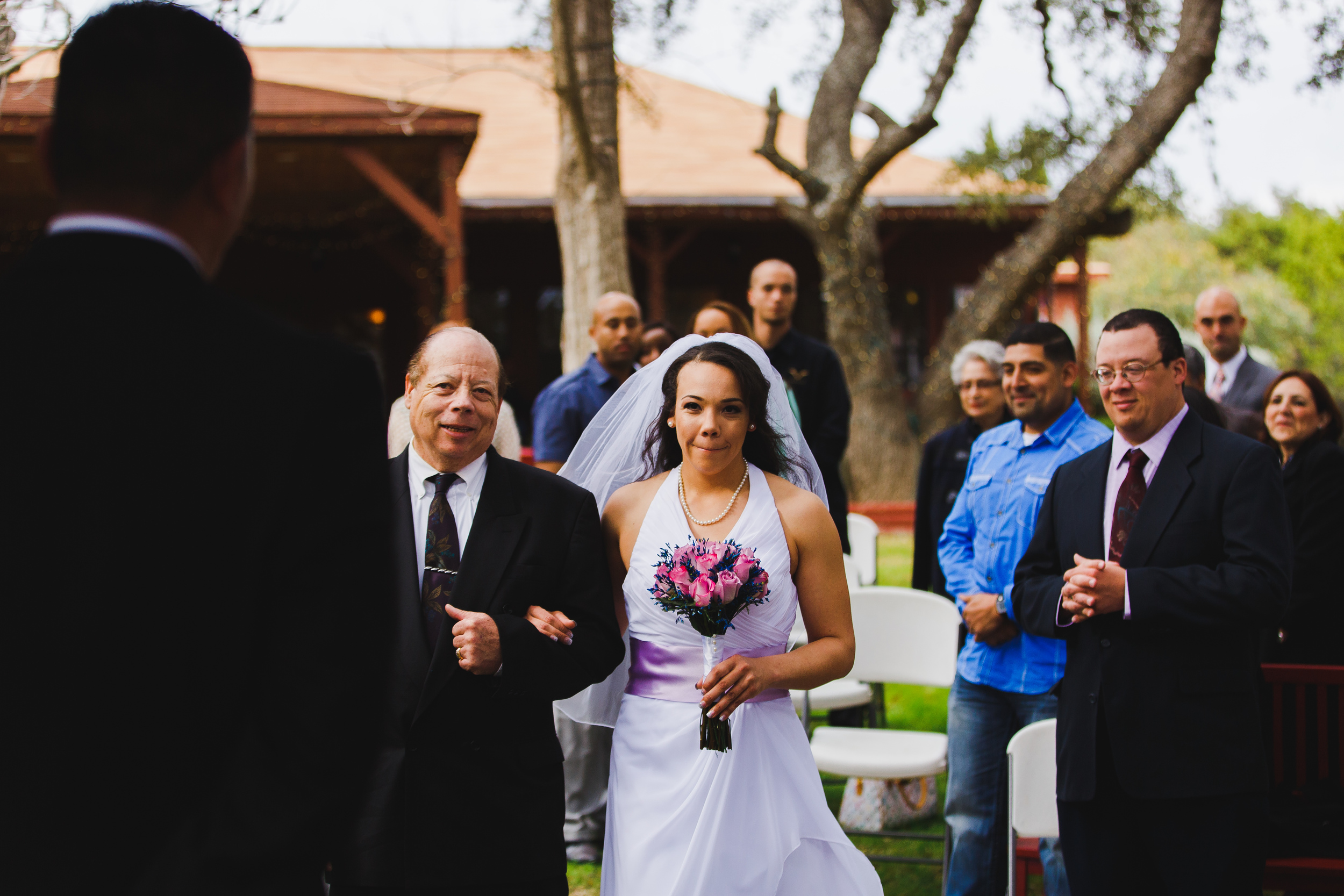 father and bride