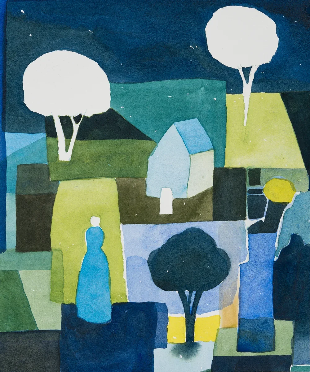 Pathway No. 2, 2019. 17” x 15”. Watercolor on paper.