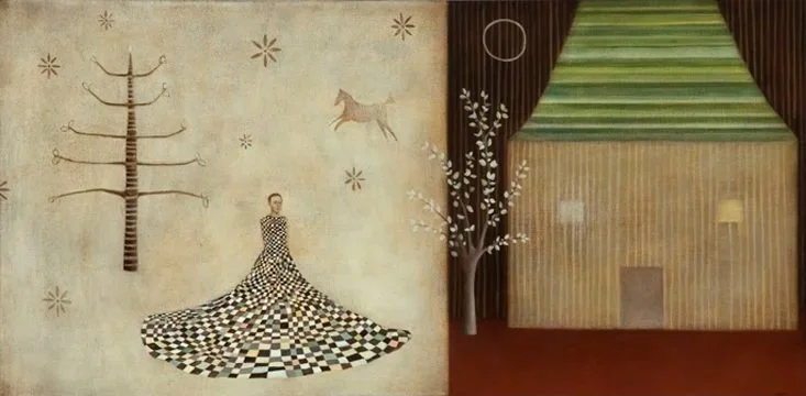 Thanksgiving, 2008. 44" x 22". Oil on canvas.