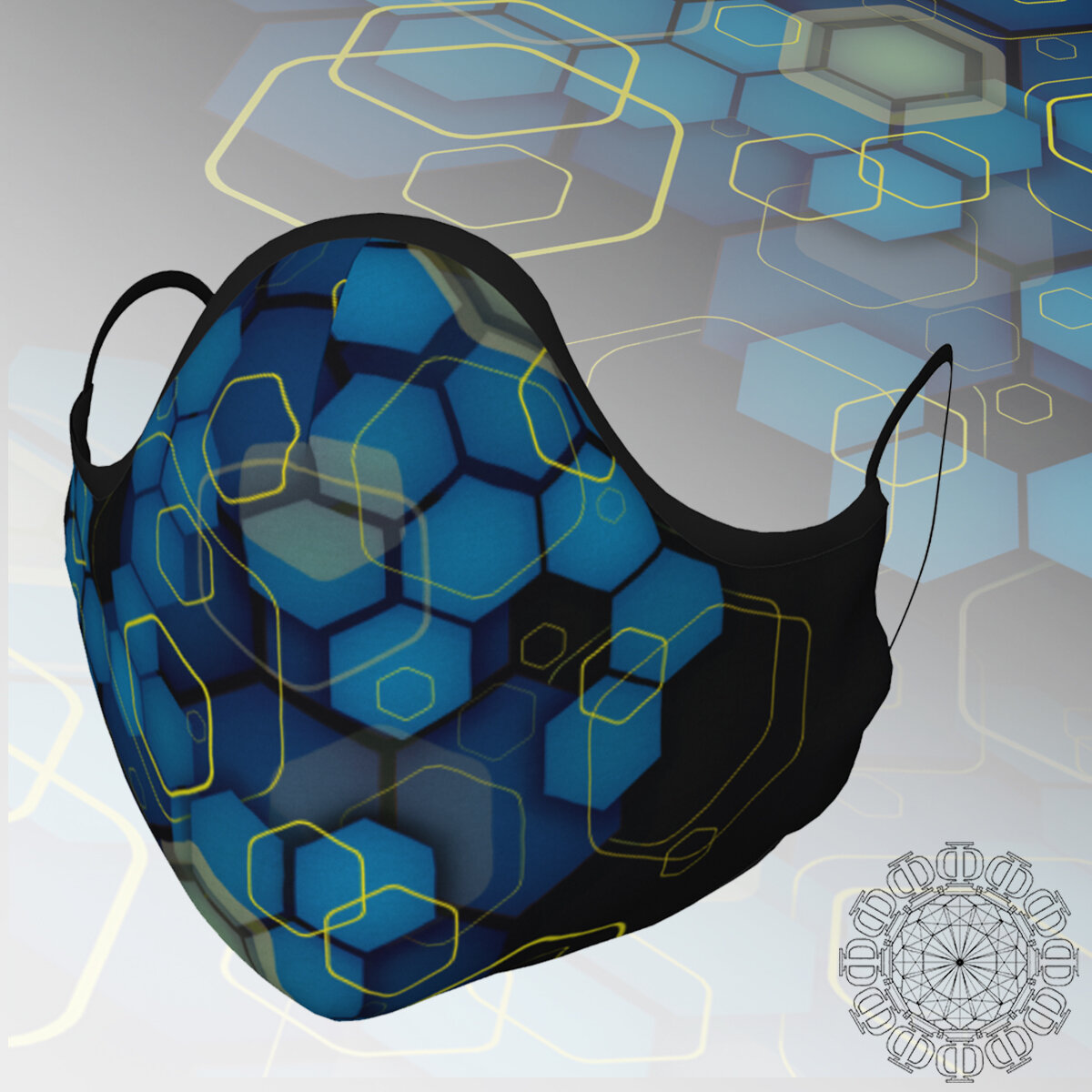 Space Hexagons - Blue