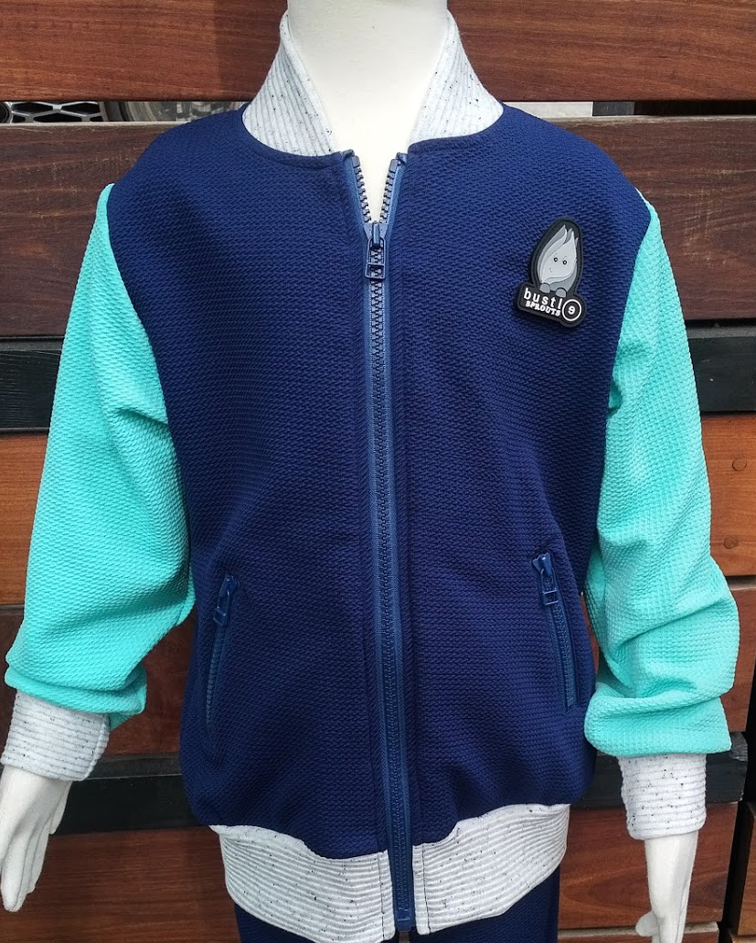 Bustle Sprouts Varsity Jacket w/ Palm 