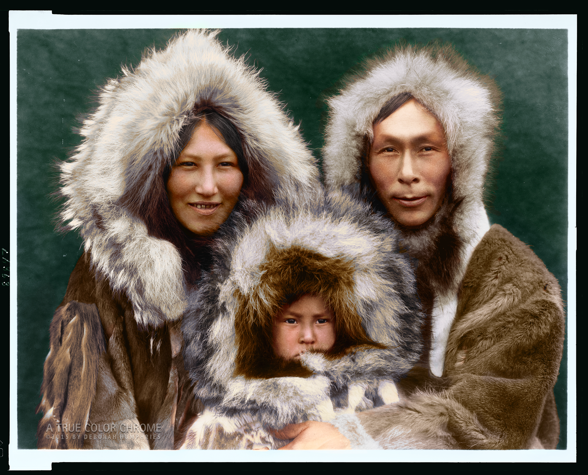 Ola, A family group Noatak, Edward S Curtis, c1929