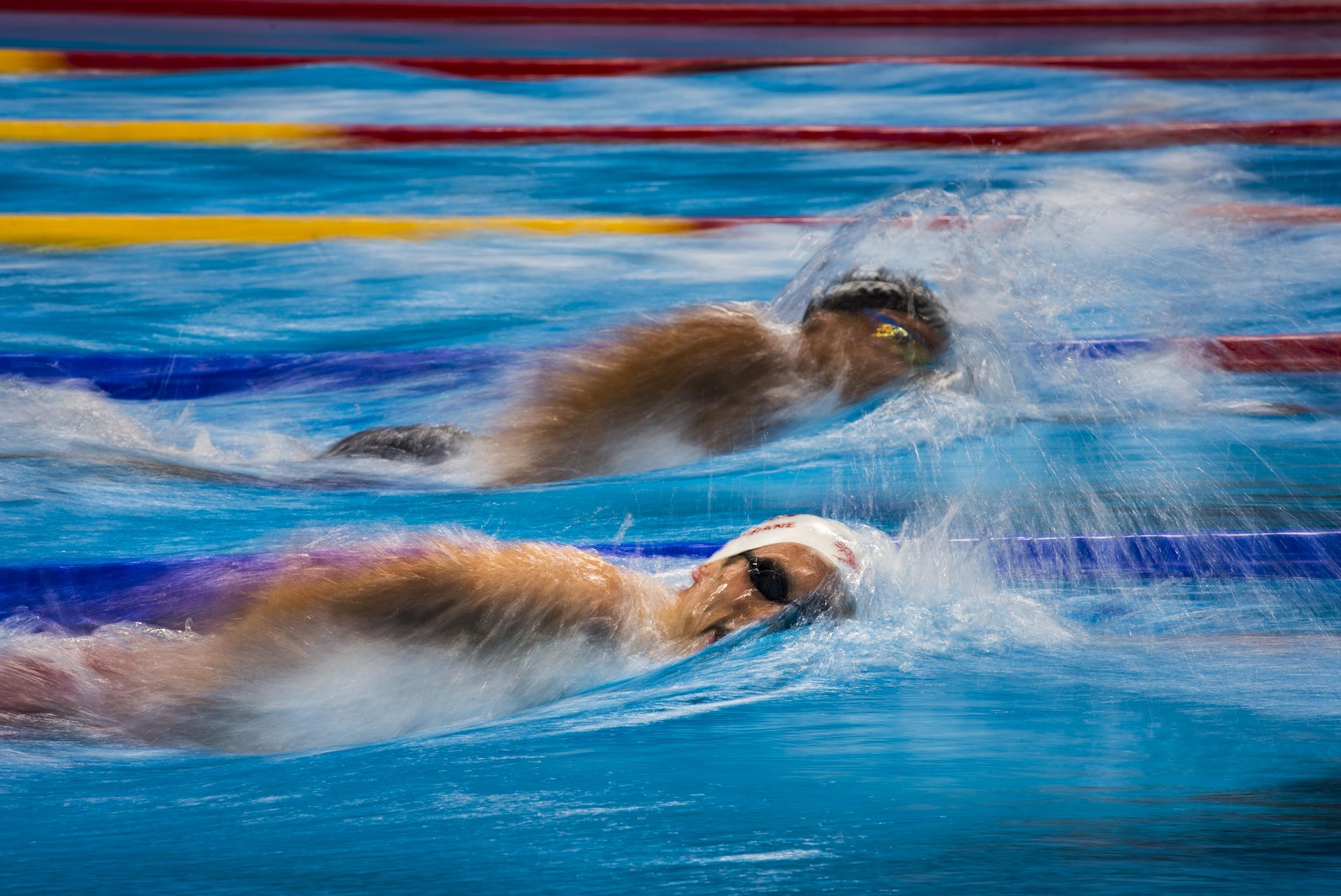 Canadian swimmer Ryan Cochrane in action during the mens' 1500 freestyle where he place 6th at 2016 Olympic games in Rio August 13, 2016. (John Lehmann/The Globe and Mail)