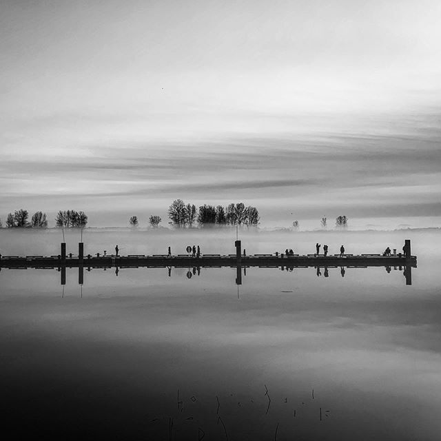 Fog. #fog #sunset #steveston #fishing #shotoniphone