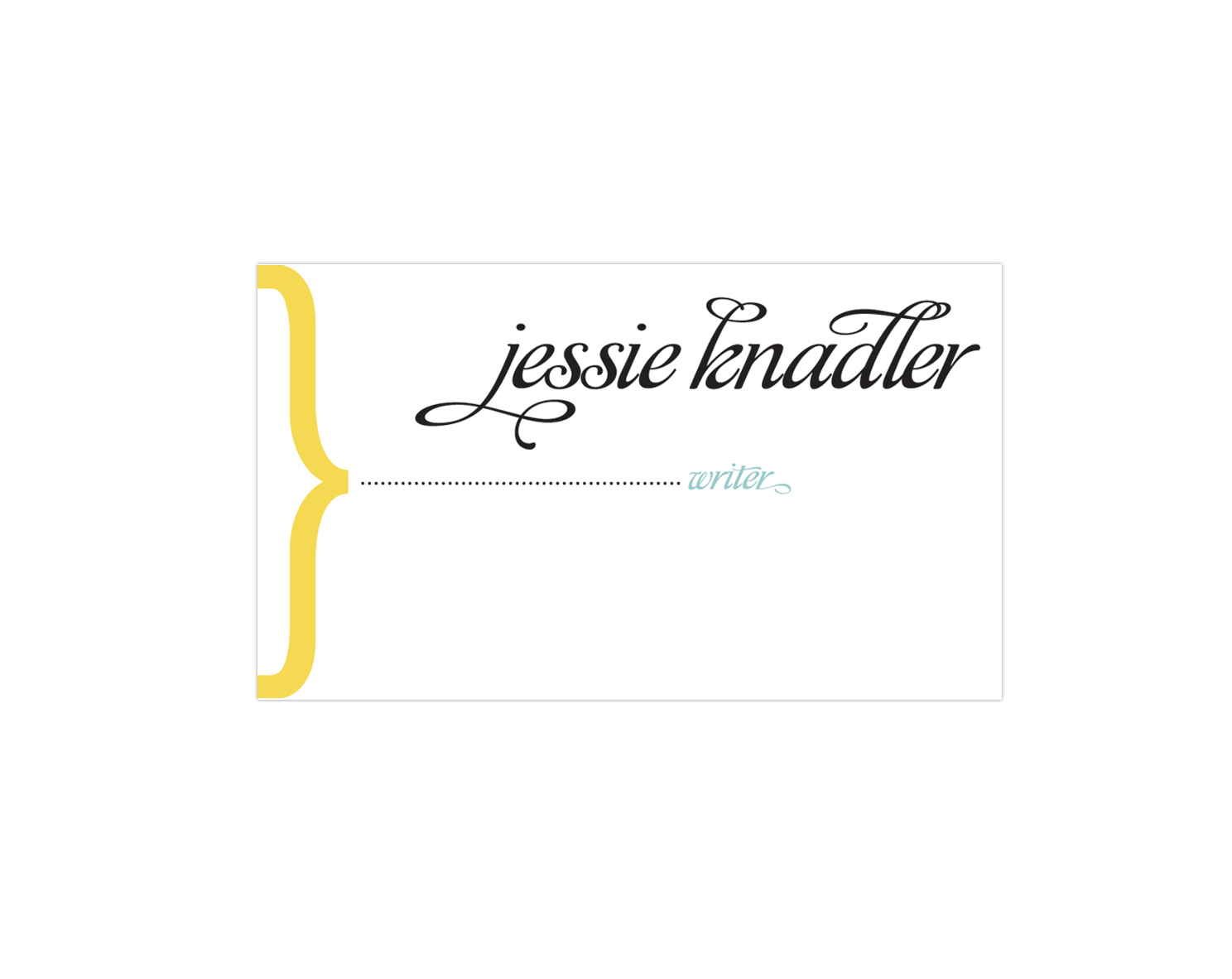 JESSIE KNADLER.COM { Creative Direction, Design, + Business Cards }