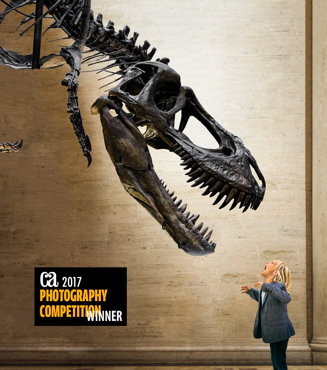 Winning image "ROAR", shot at the Natural History Museum of L.A. for the Official Los Angeles Visitors Guide 2017