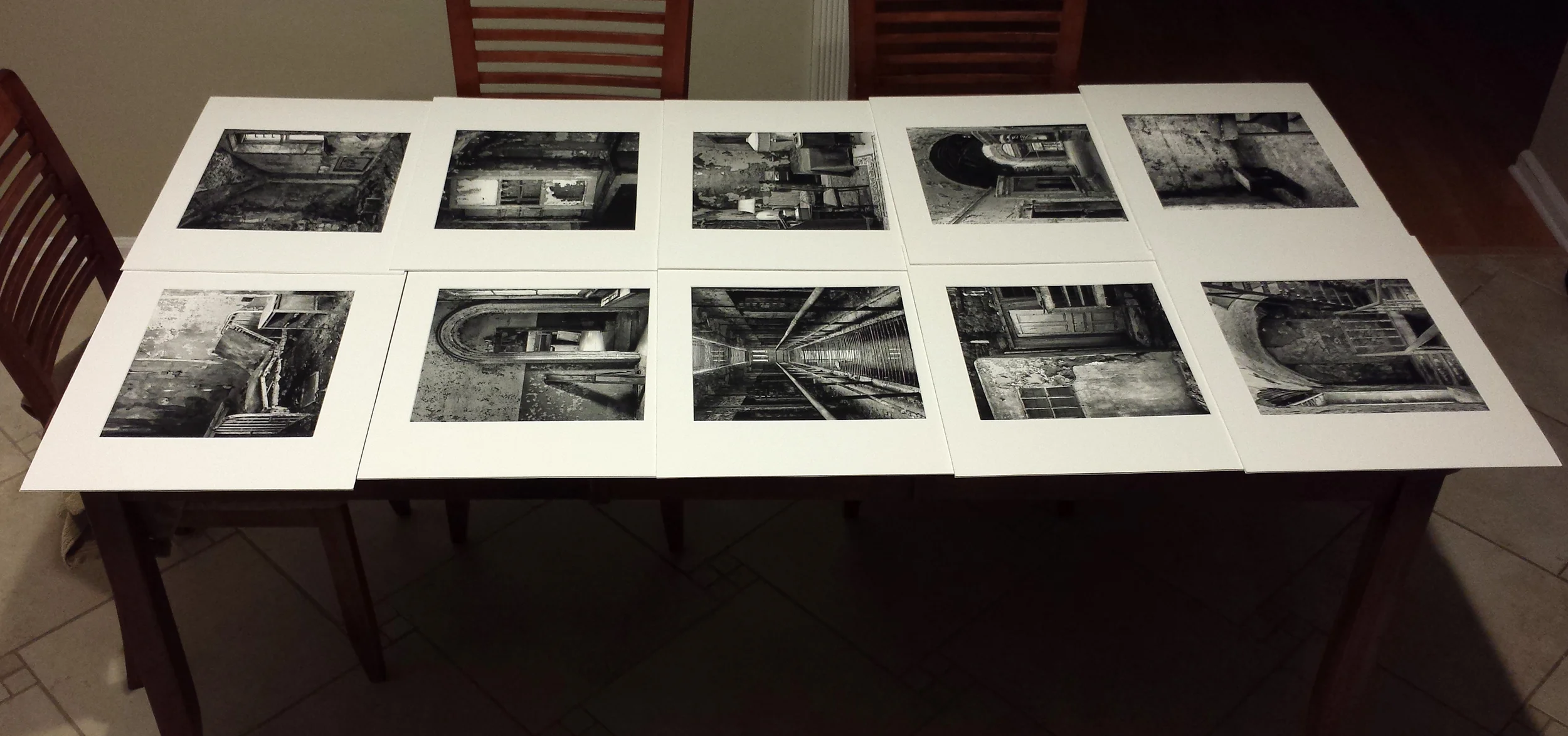 Matted prints ready for shipping