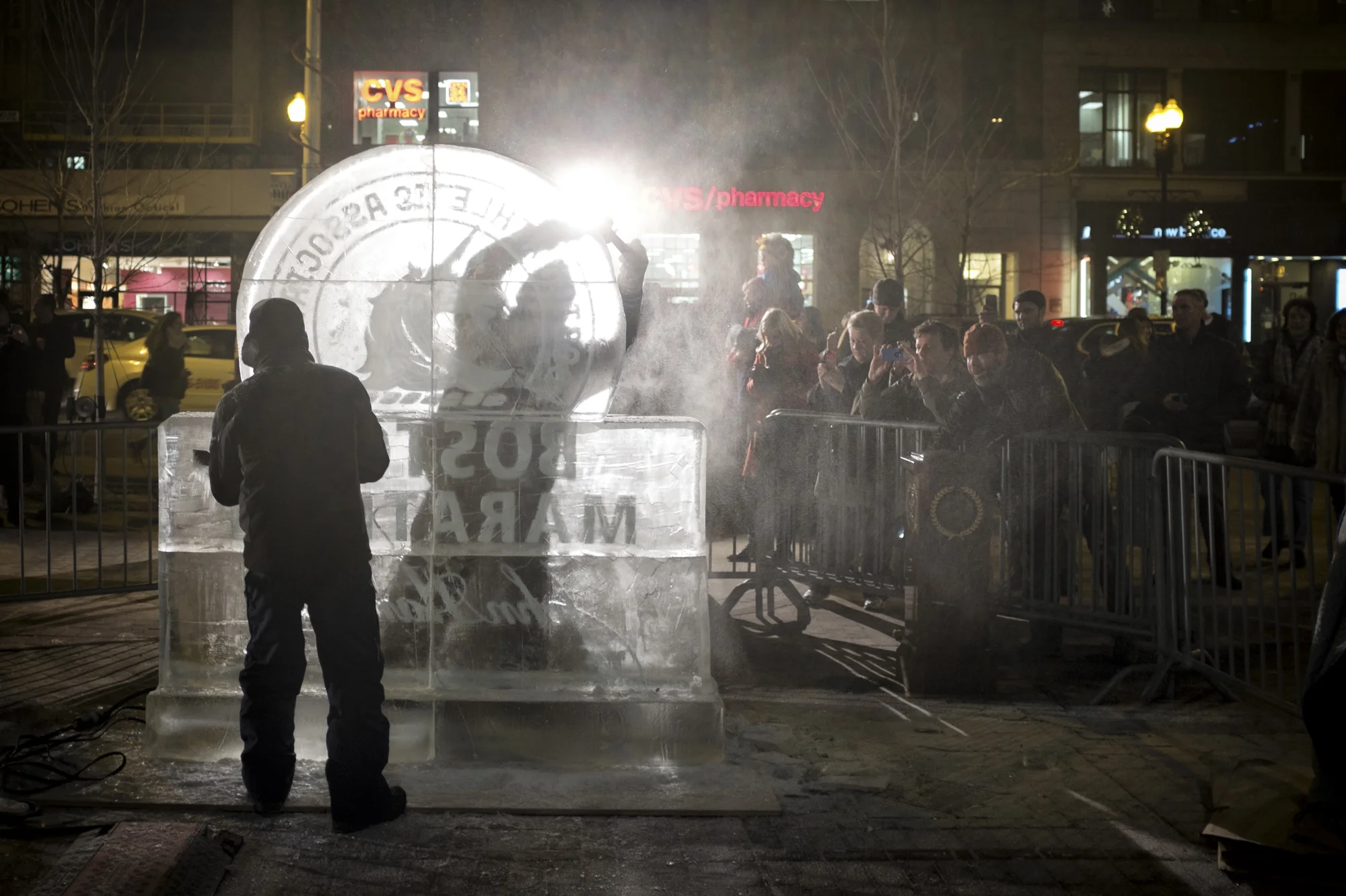 Chippin' Away At New Years, Copley Plaza, Boston, MA