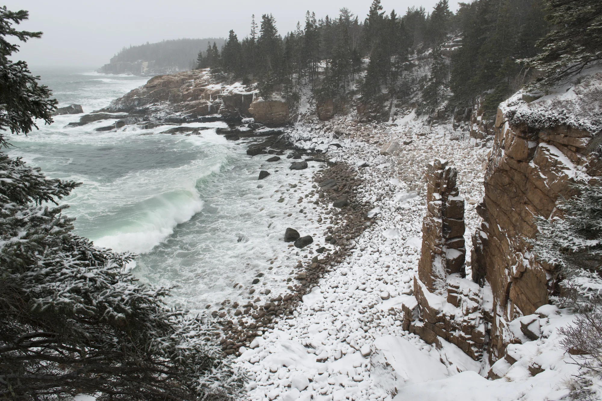 Post-Processing 1, Blizzard, Monument Cove, Acadia National Park, Maine
