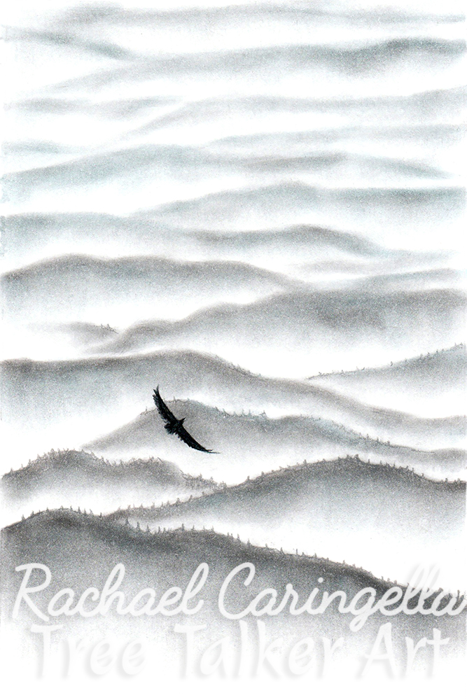 Misty Mountains Art | Tree Talker Art | Rachael Caringella