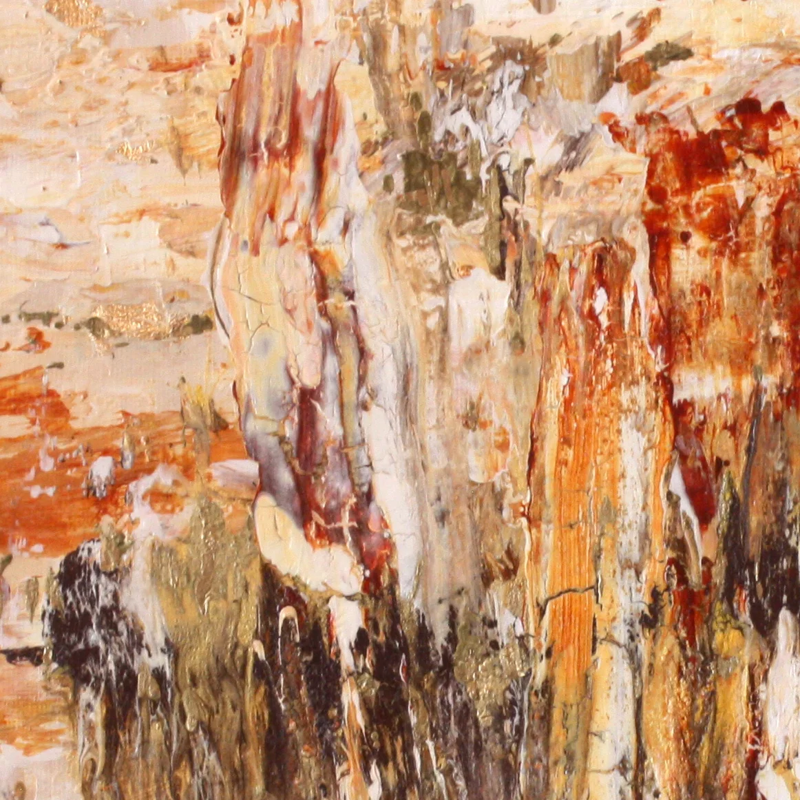 Feeling Fragile | Abstract Gold Leaf Painting | Rachael Caringella | Tree Talker Art