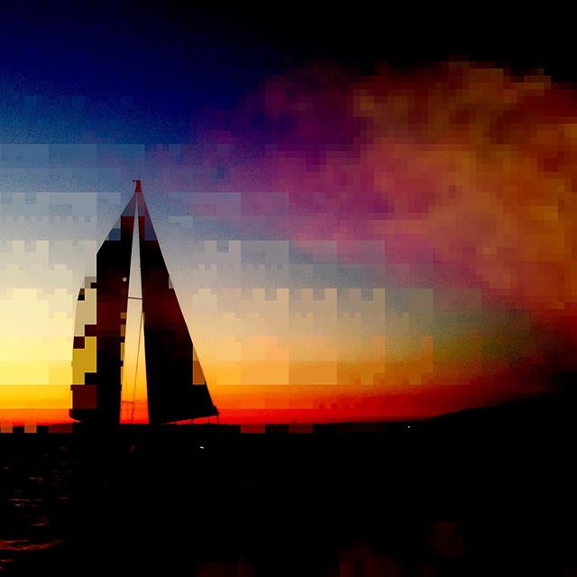 Some glitch art from pictures of sailboats on the Chesapeake Bay from 2013 #decadedigital #glitchart #sailboats #chesapeakebay