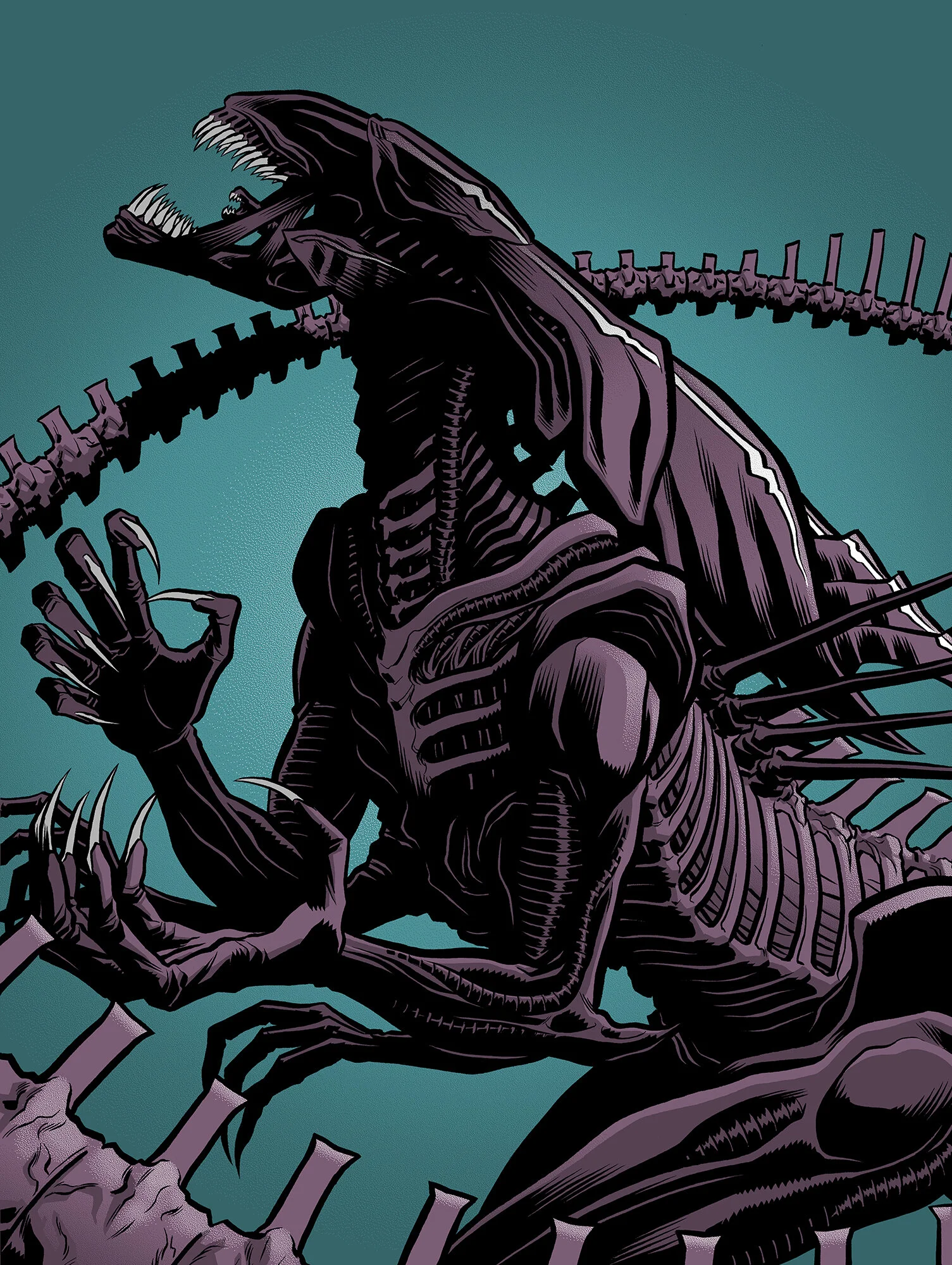 Xenomorph Queen Screenprint