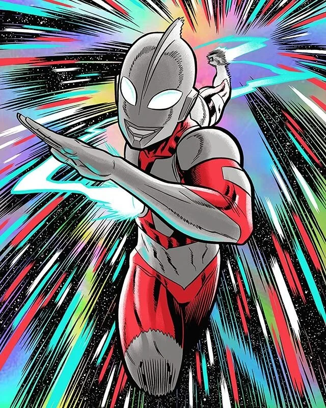 ULTRAMAN
I colored my Ultraman piece from last week and am hoping to try a rainbow foil screenprint. I&rsquo;ll be sure and update whenever I have more info!

Colored in @adobe Photoshop

#ultraman #tokusatsu #sentai #supersentai #fanart #art #artist #comicart #comicartist #art #drawing #inking #photoshop#illustration #printmaking #silkscreen #screenprint #artistsoninstagram #artistsofinstagram #artistoninstagram