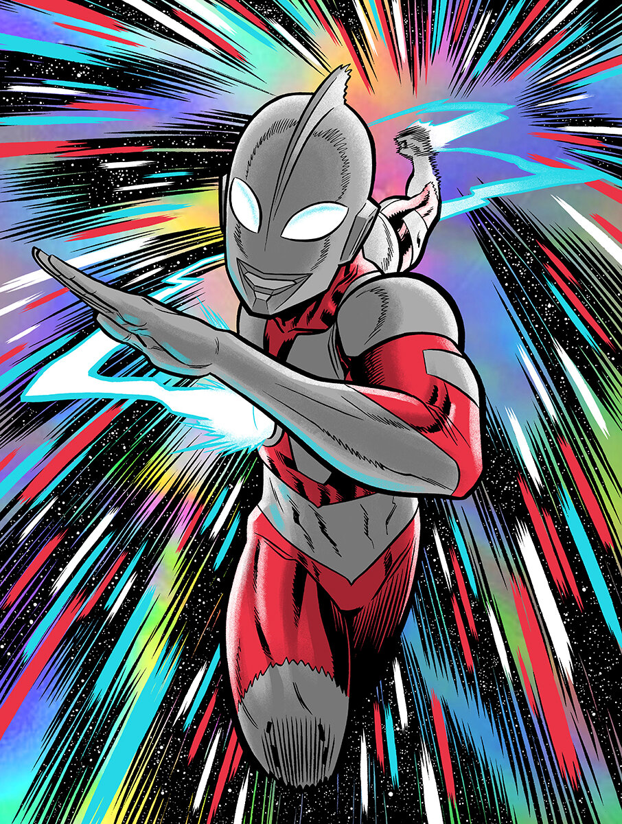 Ultraman Foil Screenprint