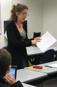 Monica teaching U.C. Berkeley Extension, 9/2009