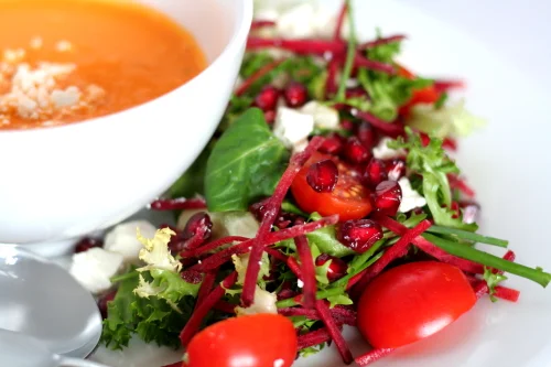 Soup & (a vibrant) salad