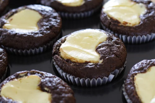 Black Bottom Muffins — What the Fruitcake?!