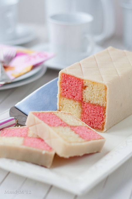 Coffee Vanilla Chocolate Chip Battenberg ... Daring Bakers go ROYALE! -  Passionate About Baking