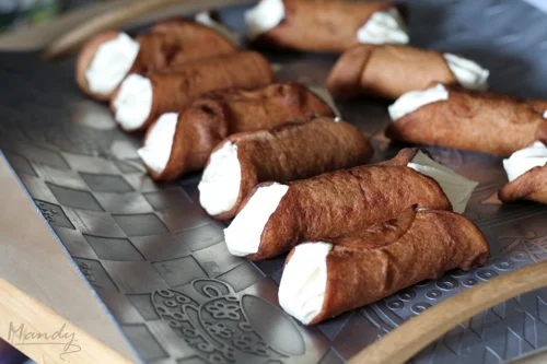 Lined up and ready for a dusting of cocoa and confectioners sugar