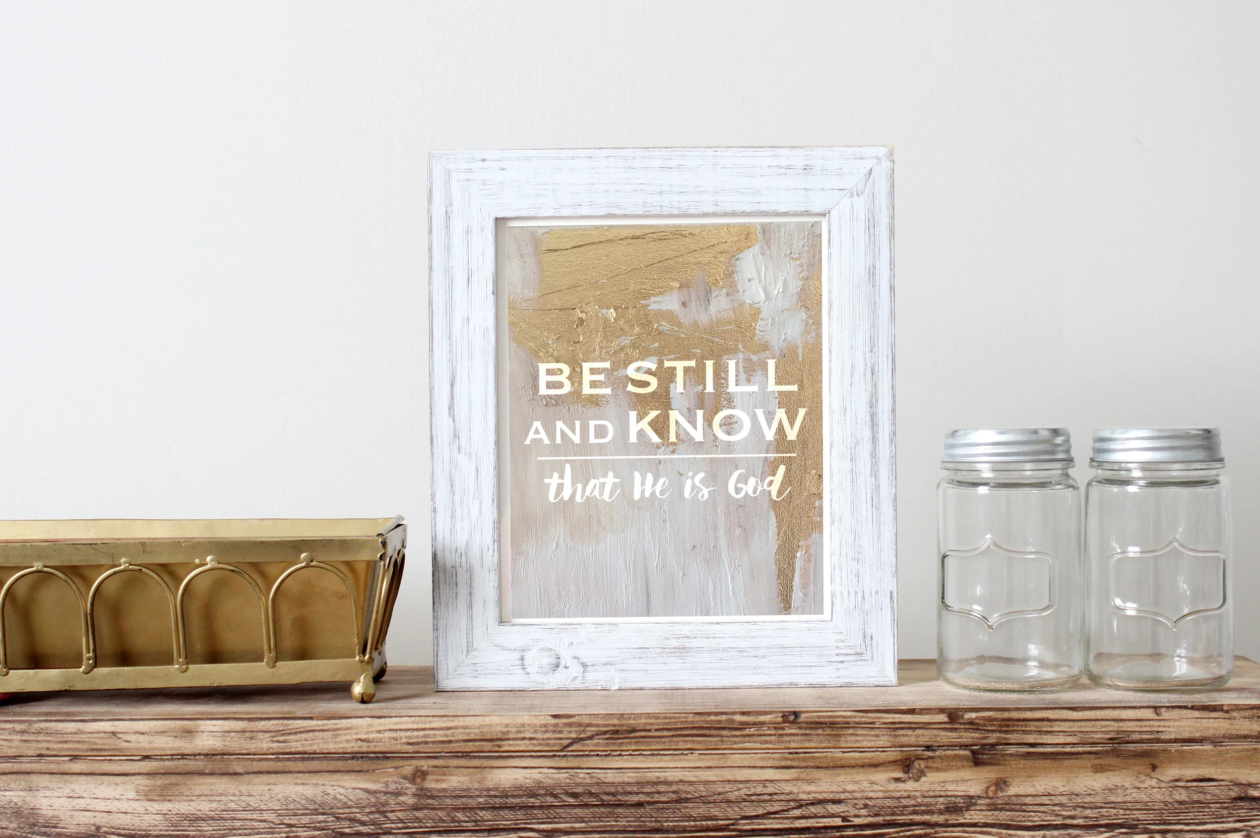 "Be still and know that He is God," available HERE .