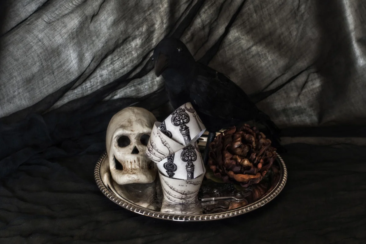 Spooky Gothic Halloween Party or Trick or Treat Display