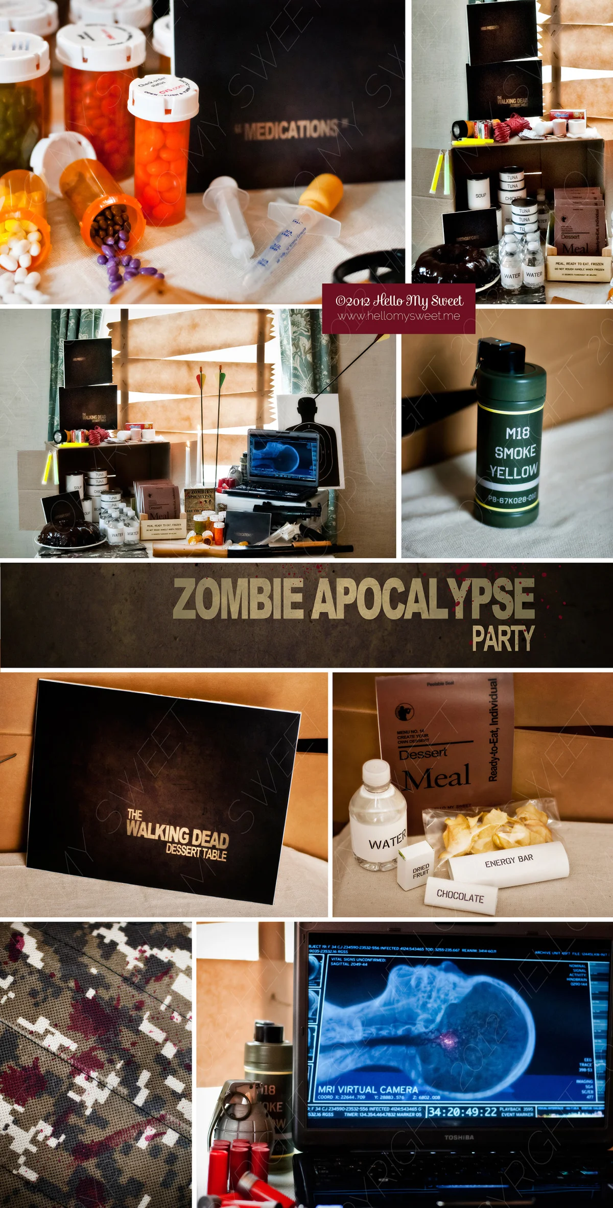 Walking Dead Zombie Party Printable Halloween Decor