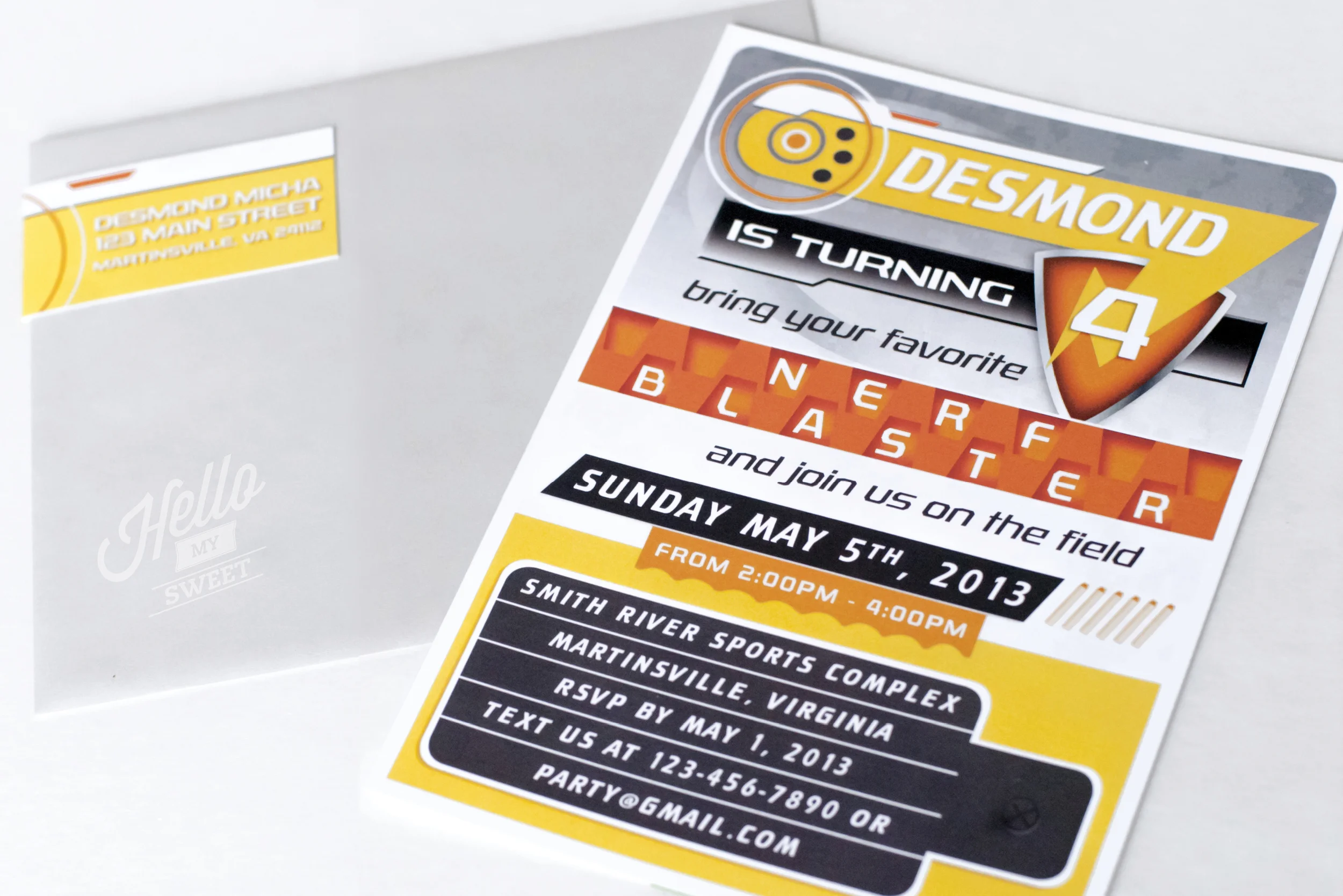 Nerf Birthday Party - Printable Invitation