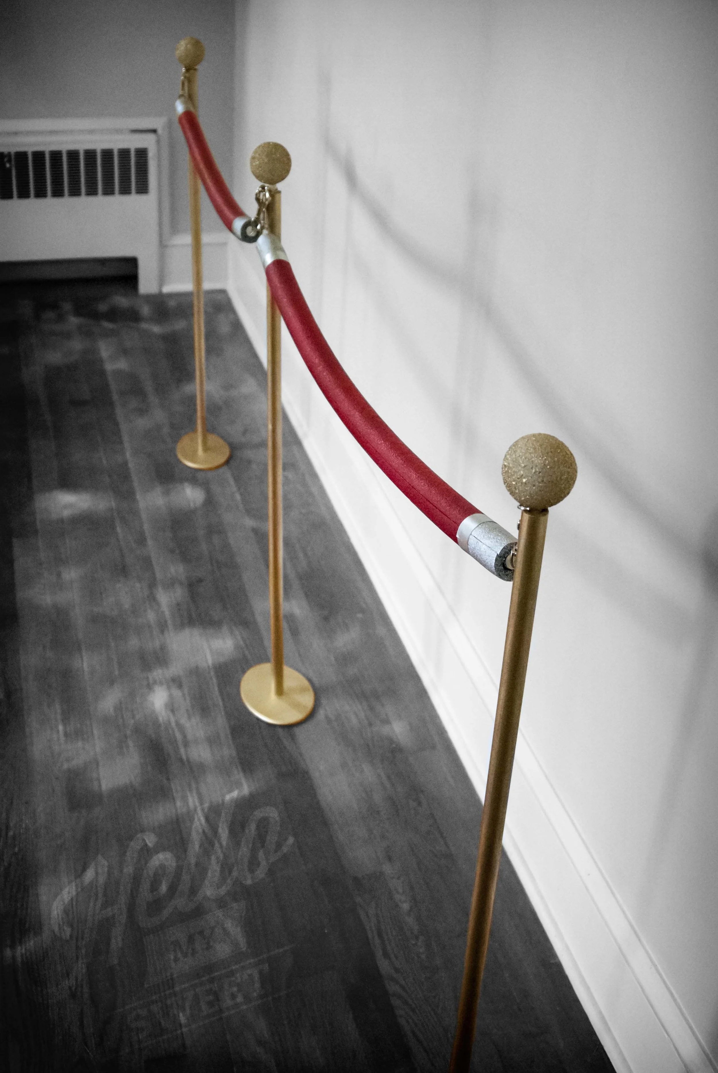 DIY Red Rope Stanchions