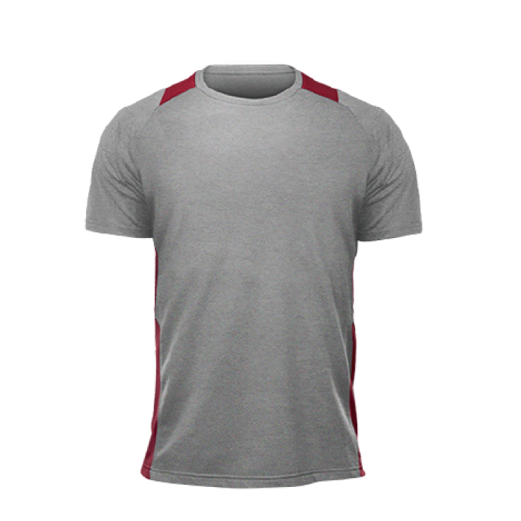 Fan Cloth Color Block Performance Tee Maroon
