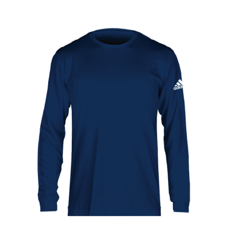 Fan Cloth Fundraiser Adidas Long Sleeve Tee Navy
