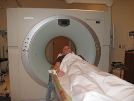 January 2008, Jordan repeating his Computerized Tomography scan