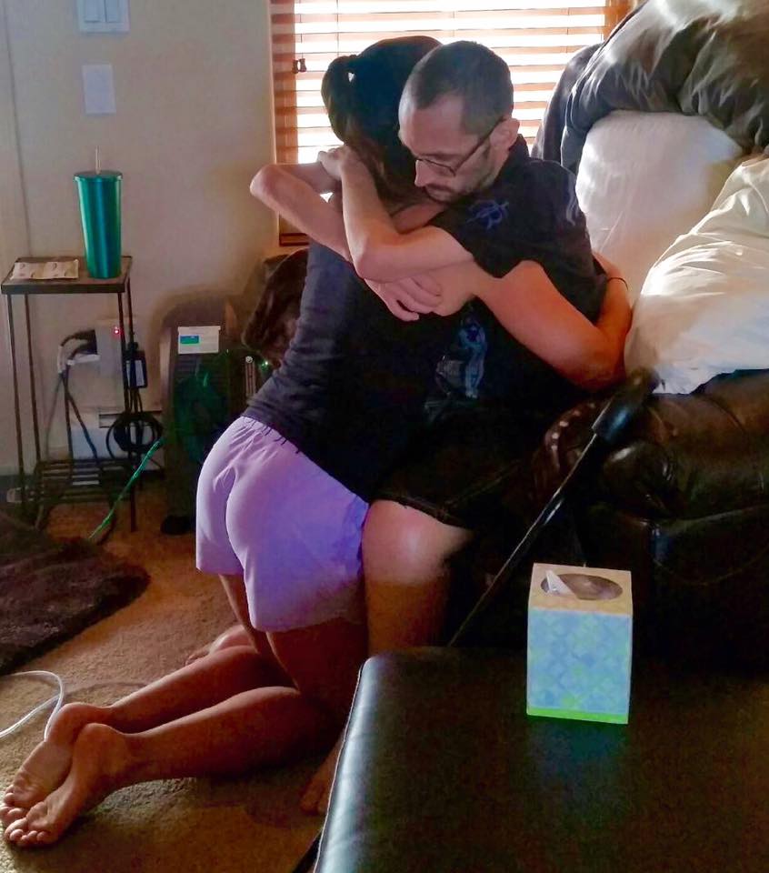 The hug, 6.7.2016, one day before Jordan passed.