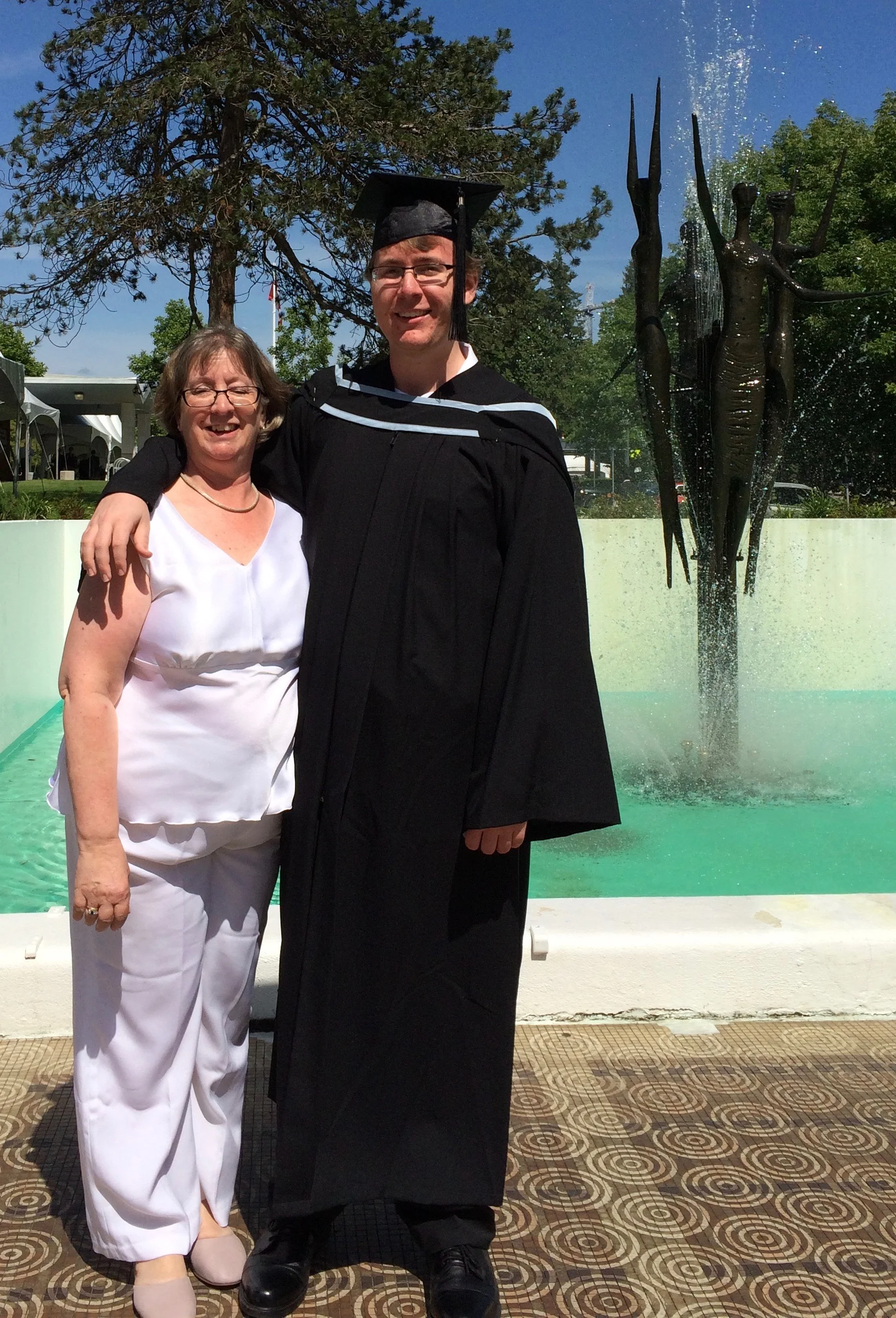 May 2016 - Alexander on graduation day from the University of British Columbia. His dad and I are so proud of him.