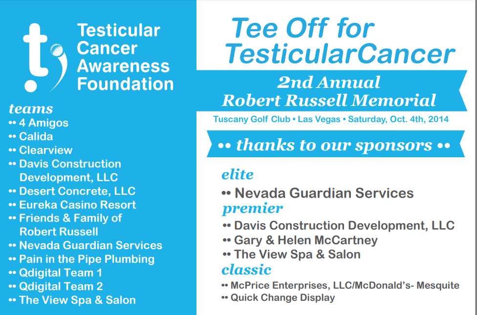 Tee off for testicular cancer