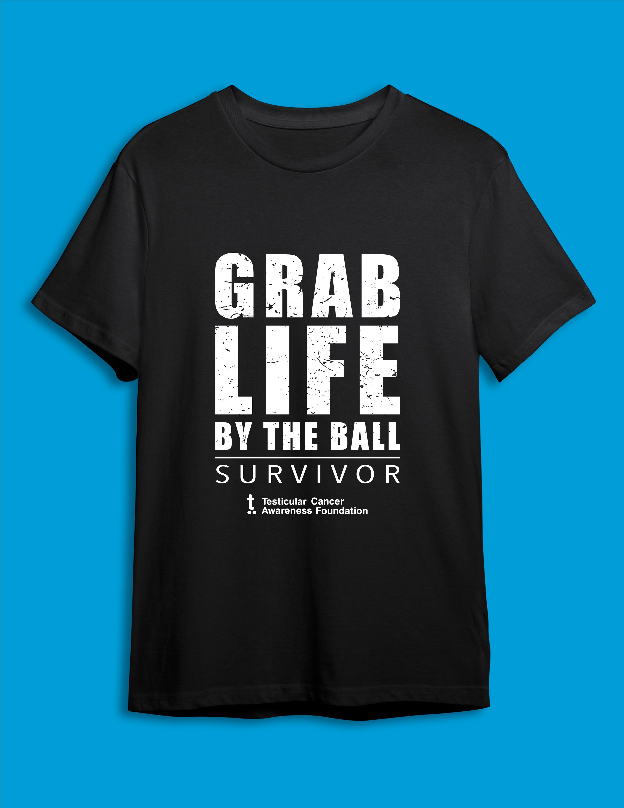 Grab life by the ball survivor Tshirt Black.jpg