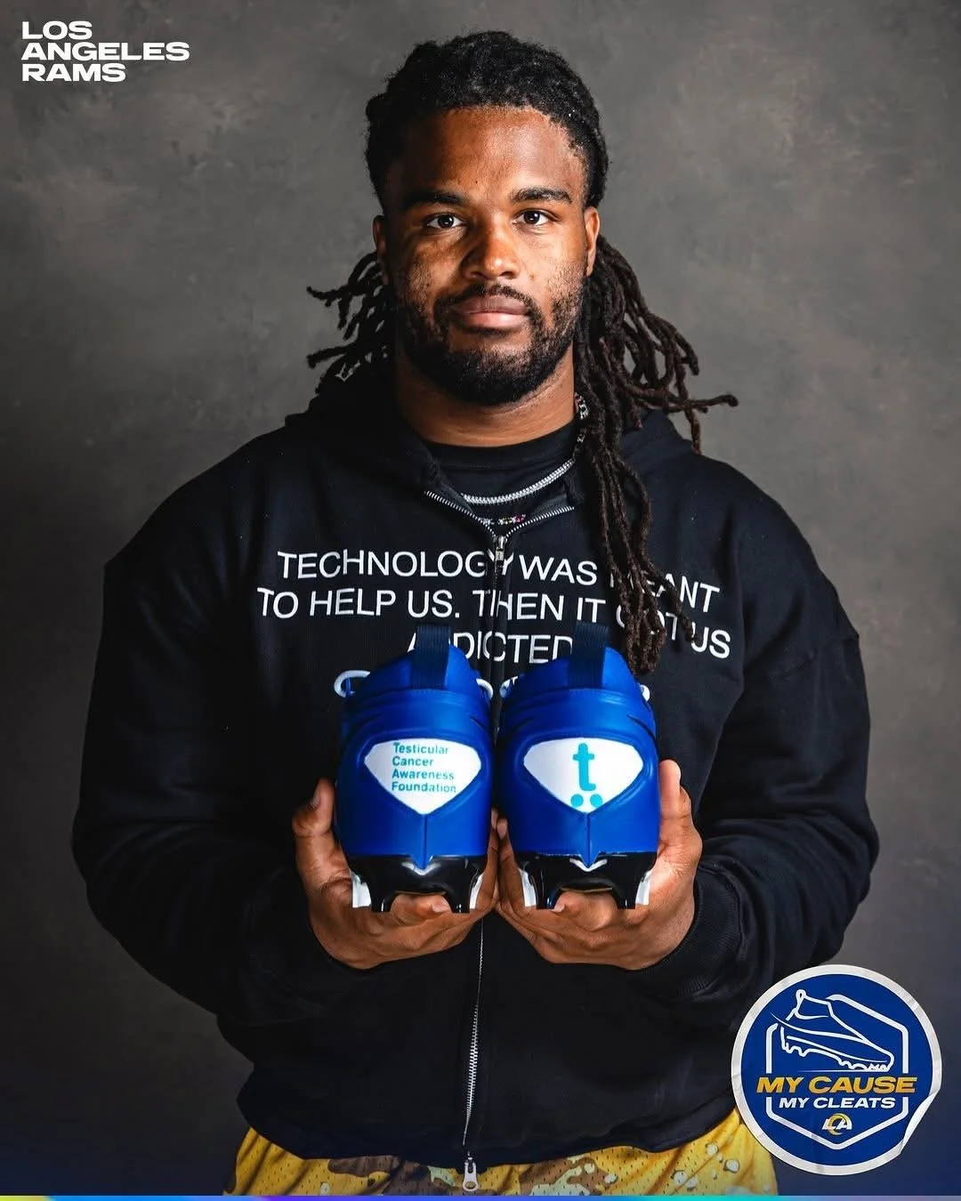 NFL Player Larrell Murchison Supports Testicular Cancer Awareness Foundation with Custom Cleats