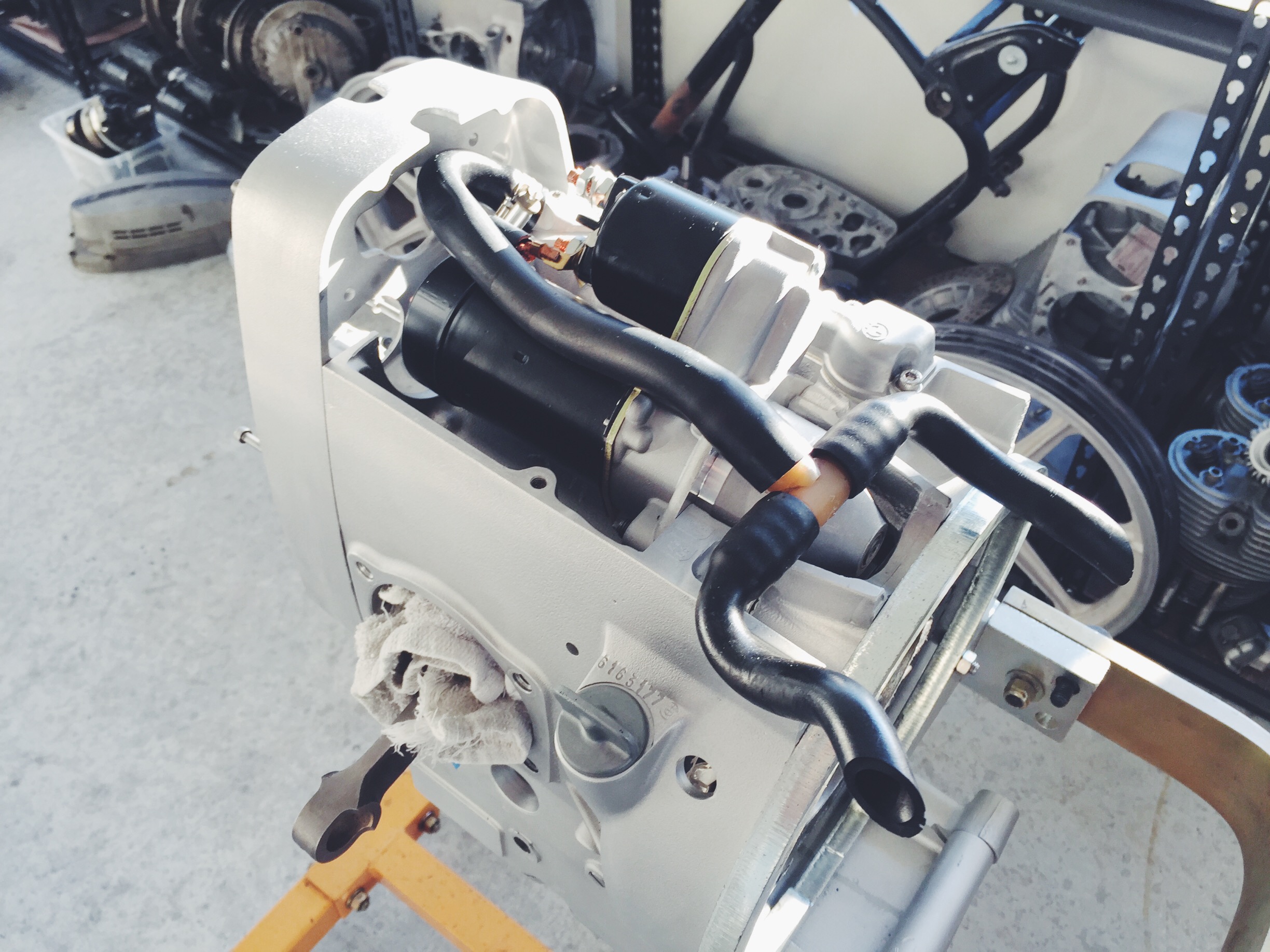 A aftermarket lightweight starter weighing 7 pounds with 70% more output than the old Bosch starter. If interested please contact me, I'll have this on my webstore soon.