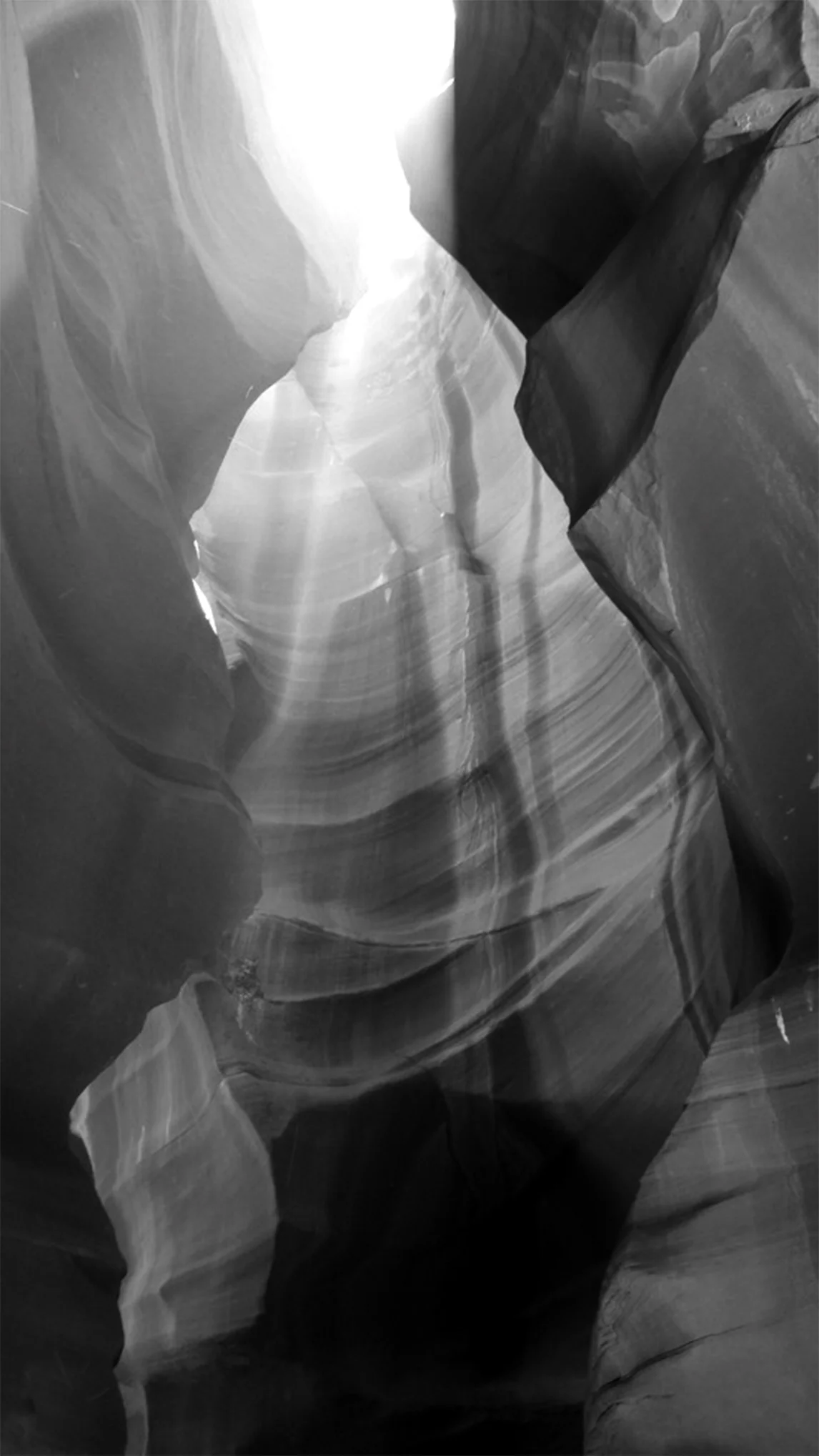 Light as it is cast onto smooth canyon walls at Zion National Park, Utah.