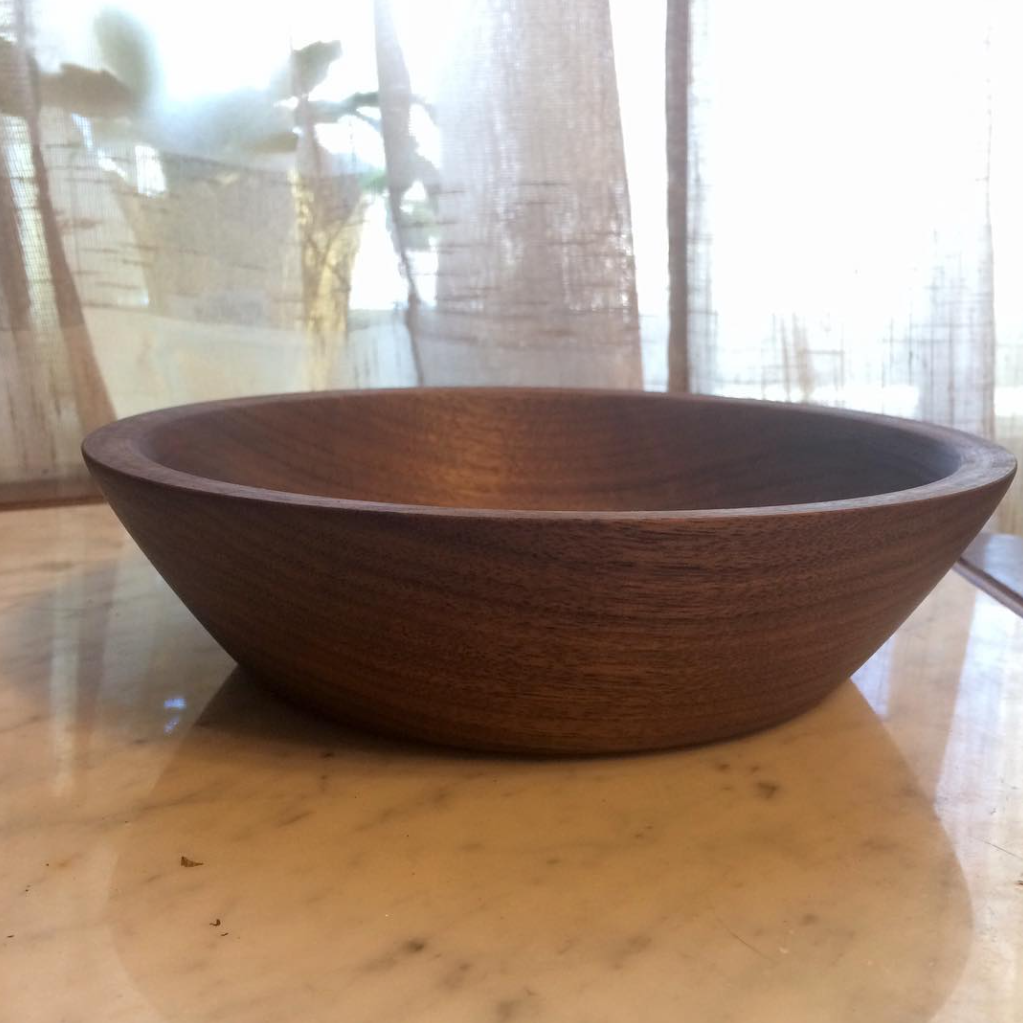 Turned wooden bowl