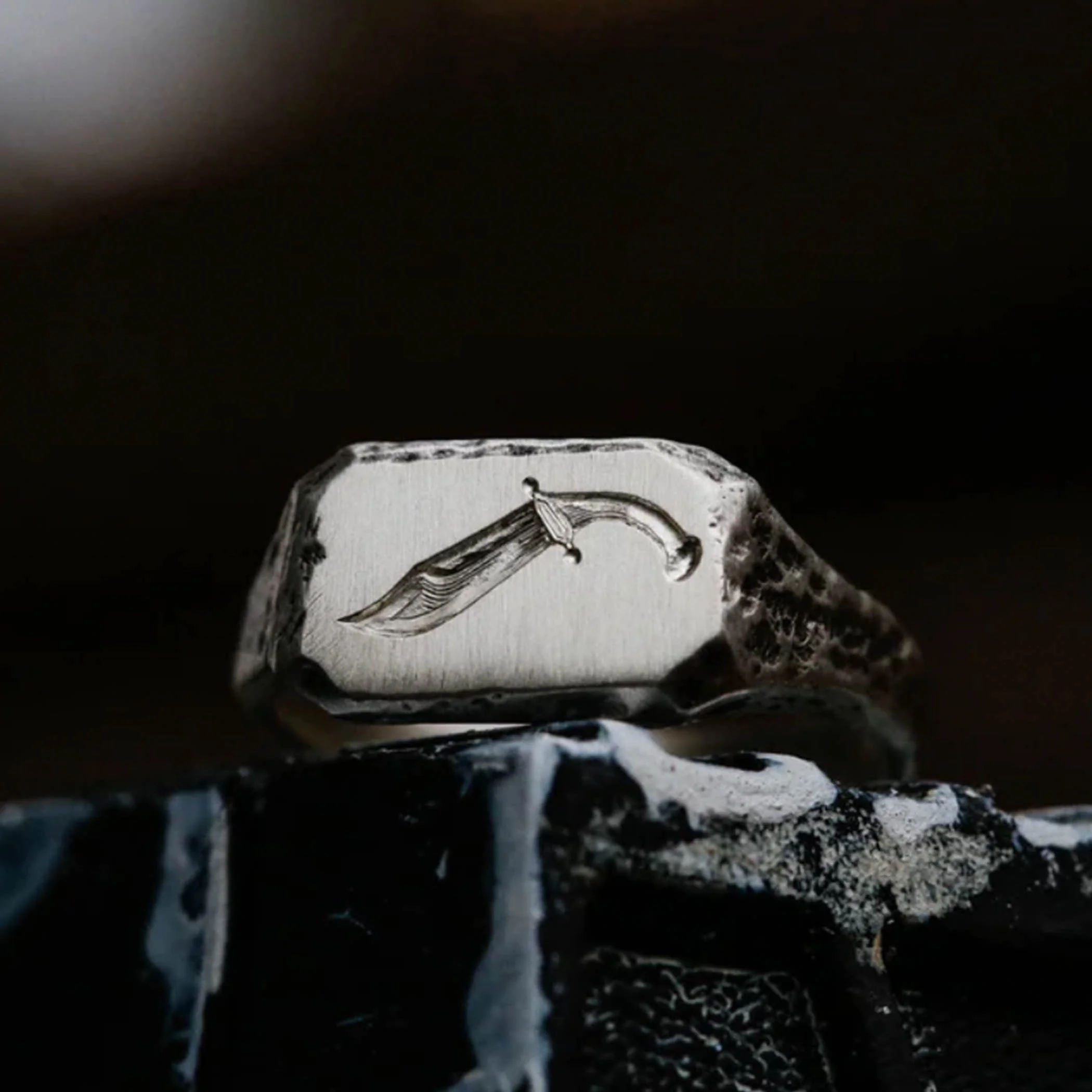 Handmade Sterling Silver Bowie Knife Ring — THE HUNT NYC