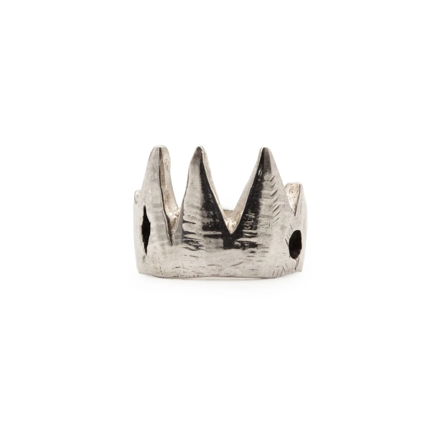 Heavy crown ring in sterling silver