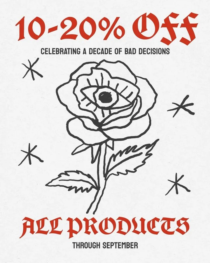 We&rsquo;re celebrating a decade of bad decisions on Canal Street. (And our store closing October 1st).
10-20% OFF EVERYTHING 
Shop in-store or online. 
Discount hits at checkout. 
THEHUNTNYC.COM