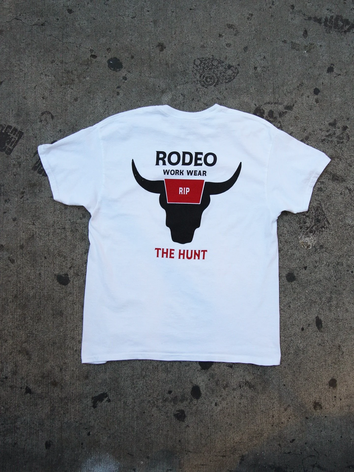 We teamed up with @rodeo_tm on this limited farewell 27 Canal Street T-Shirt at our final party a few weeks ago.  We have a handful left. Just landed online THEHUNTNYC.COM  go grab em 🐴