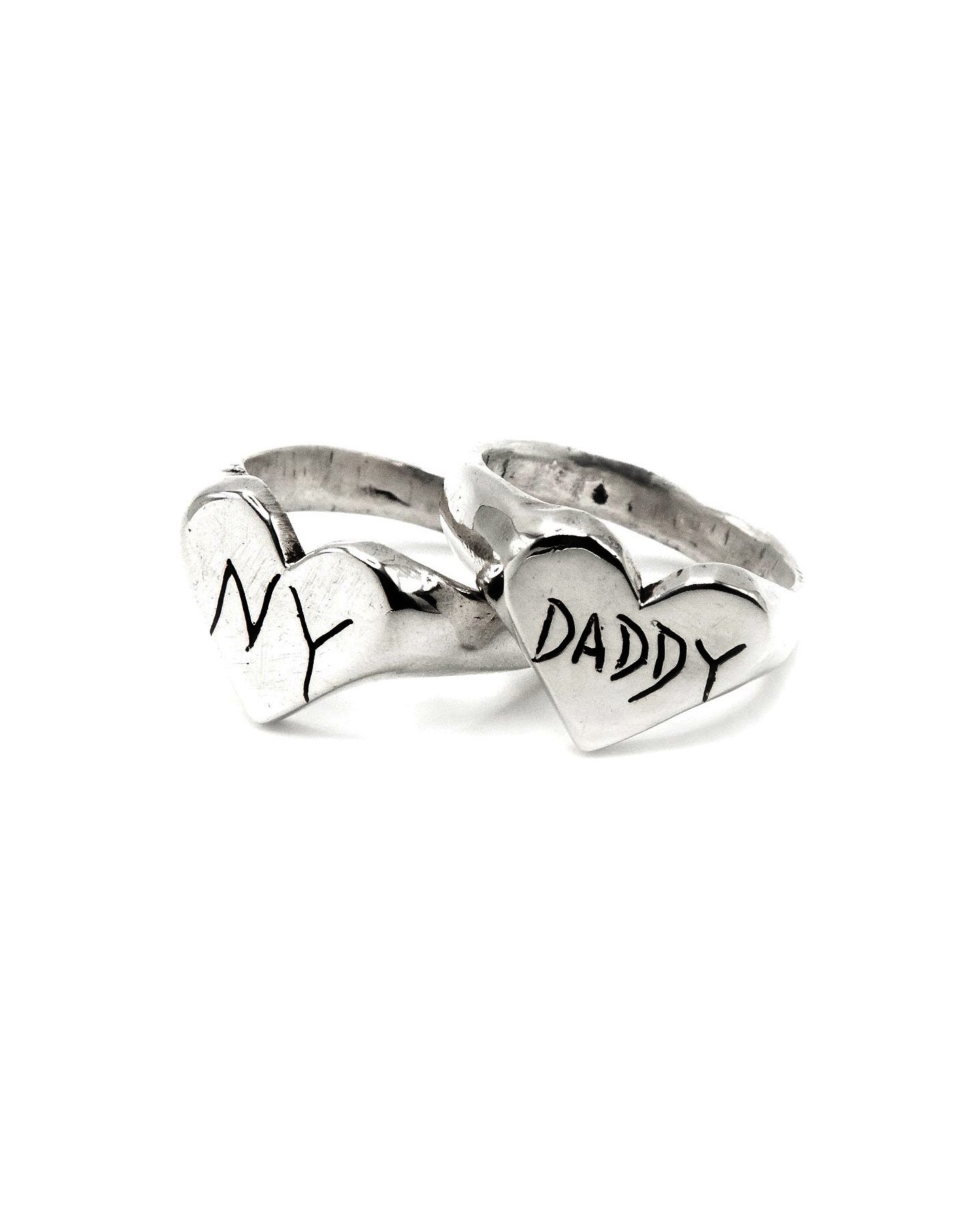Hand Engraved Heart Ring. Custom Engravings Available at no additional cost.