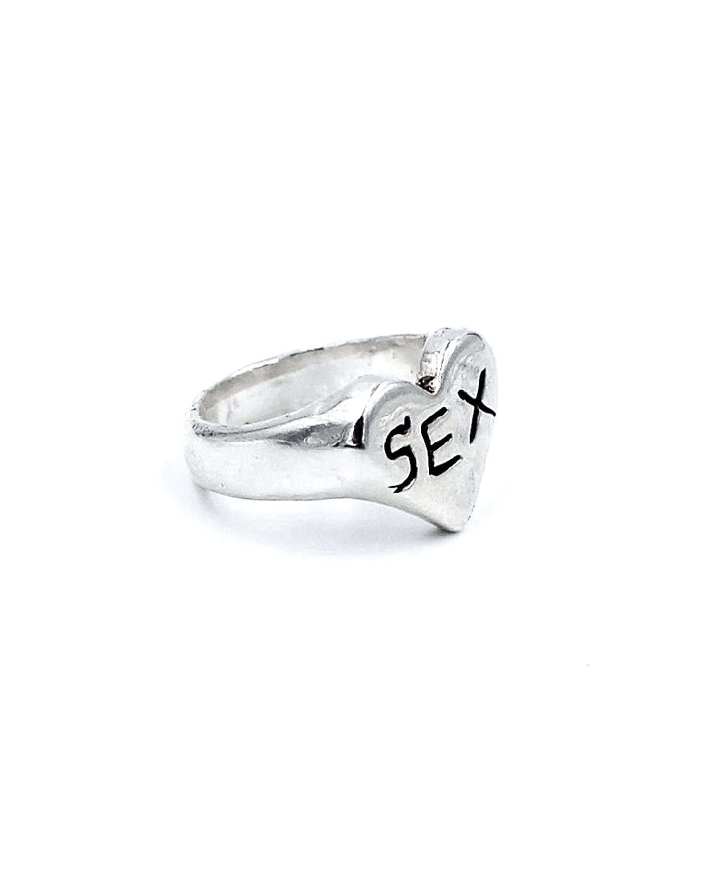 Hand Engraved Heart Ring. Custom Engravings Available at no additional cost.