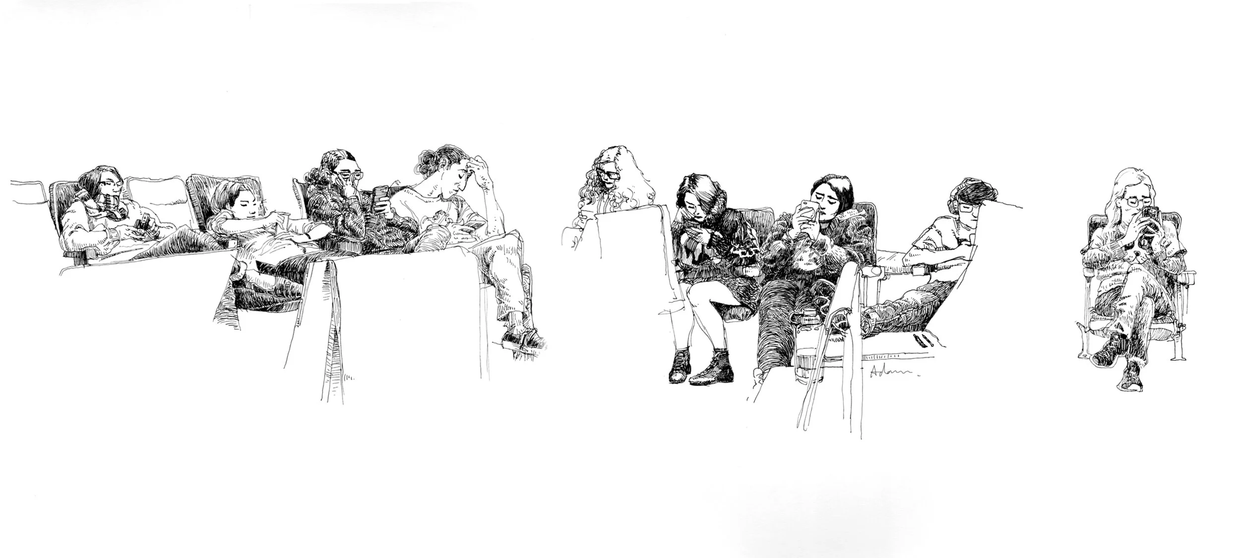 Students taking a break