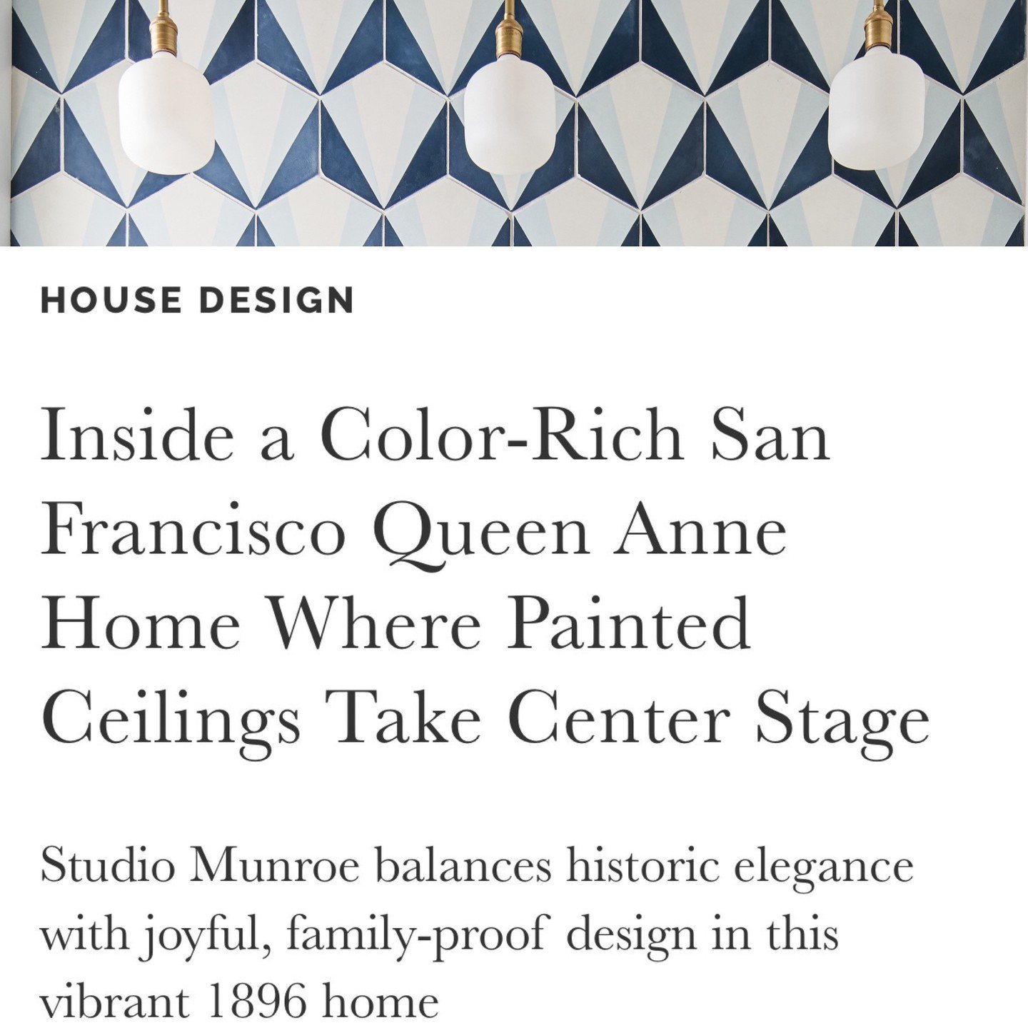 Your ceiling is the 5th wall.  Don't miss out on almost infinite design possibilities by leaving her naked! ⁠
⁠
📸: @kuohphotography⁠ ⁠
⁠
#studiomunroe #roomoftheday #roomwithaview #interiordesign #sanfrancisco