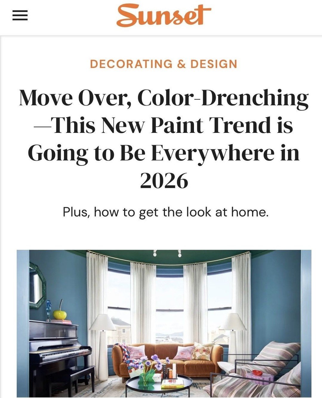 ⁠For a room with well-defined lines, color capping is an obvious design choice. See some of our favorite examples of this trend on Sunset.com. ⁠
⁠
📸: @kuohphotography⁠ as seen on @sunsetmag ⁠
⁠
#studiomunroe #roomoftheday #roomwithaview #interiordes